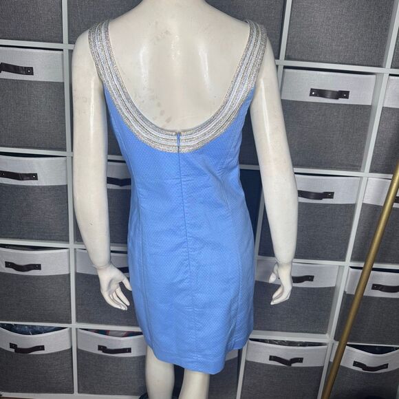 Lilly Pulitzer Valli Shift Dress in Blue Peri Size 10 - Picture 3 of 15